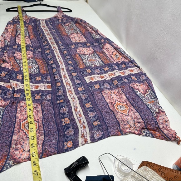 Lucky brand Bohemian Purple and Pink tapestry prints Dress size 2X - Picture 4 of 9